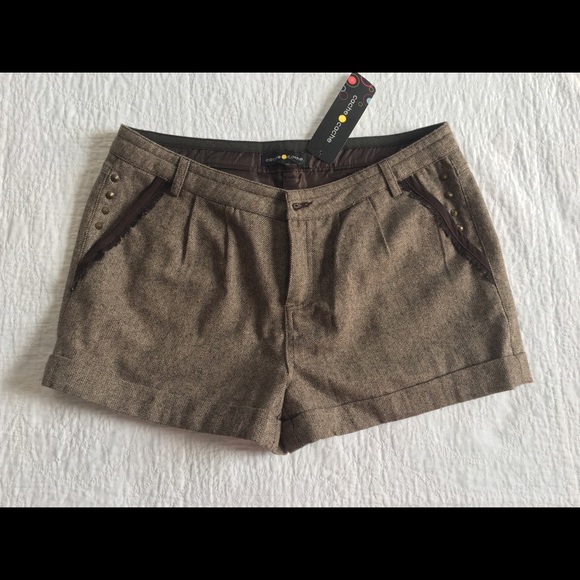 Cache Cache Wool Shorts with Studded Pockets NWT - Picture 1 of 5